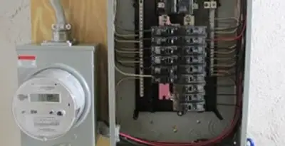 electrical panel upgrade service showing outdated electrical panel prepared for professional replacement in Indianapolis, IN