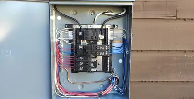 electrical panel upgrade service featuring newly installed electrical panel wired by licensed electricians in Indianapolis, IN