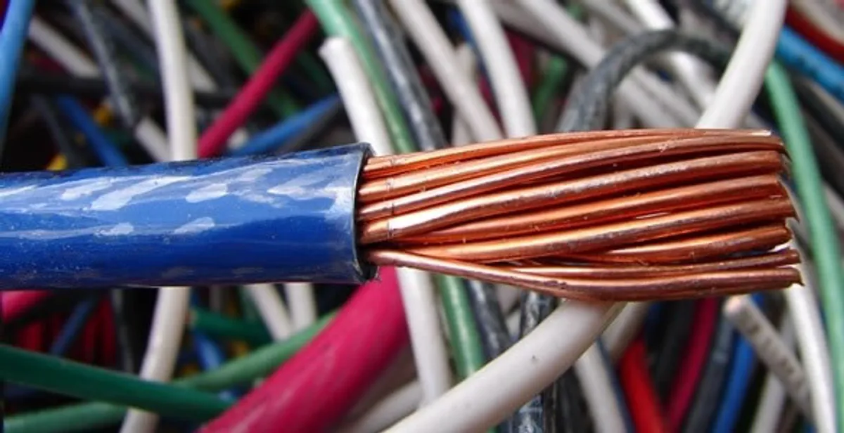 electrical wiring services showing exposed copper conductors and cable preparation in Indianapolis, IN