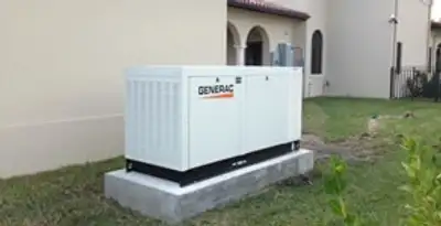 generator installation service showing standby generator professionally installed for residential power backup in Indianapolis, IN