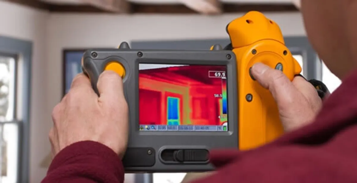 home energy audit service capturing thermal readings to analyze insulation and electrical efficiency in Indianapolis, IN