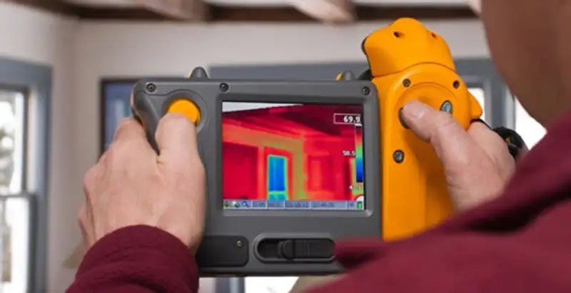home energy audit service capturing thermal readings to analyze insulation and electrical efficiency in Indianapolis, IN