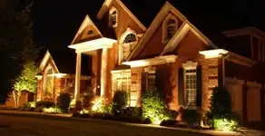 landscape lighting installation services enhancing residential exterior lighting in Indianapolis, IN