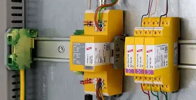 lightning surge protection system with surge suppressors installed by electrical service professionals in Indianapolis, IN