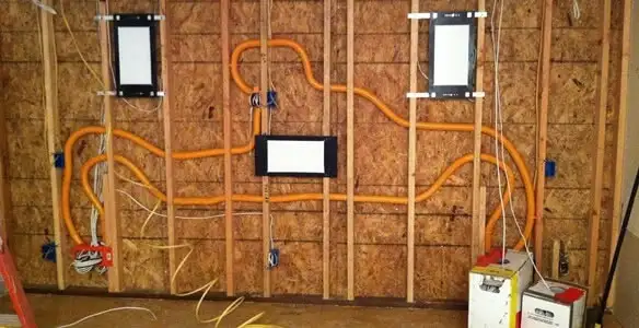 new construction wiring project displaying complete electrical system layout installed by professionals in Indianapolis, IN