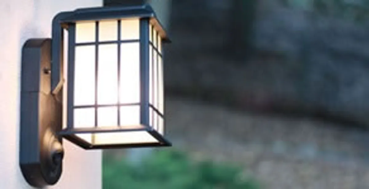 security light installation services with professionally mounted exterior wall light in Indianapolis, IN