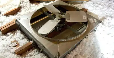 whole house fan installation services with attic-mounted ventilation unit in Indianapolis, IN