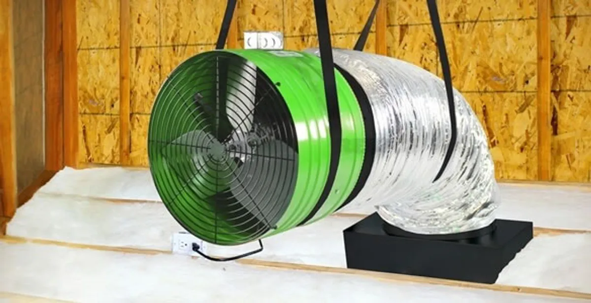 whole house fan installation services with professionally mounted ventilation fan system in Indianapolis, IN