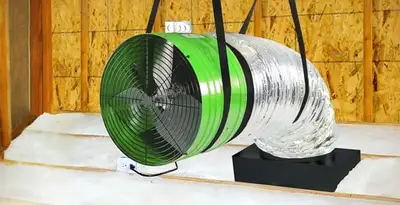 whole house fan installation services with professionally mounted ventilation fan system in Indianapolis, IN